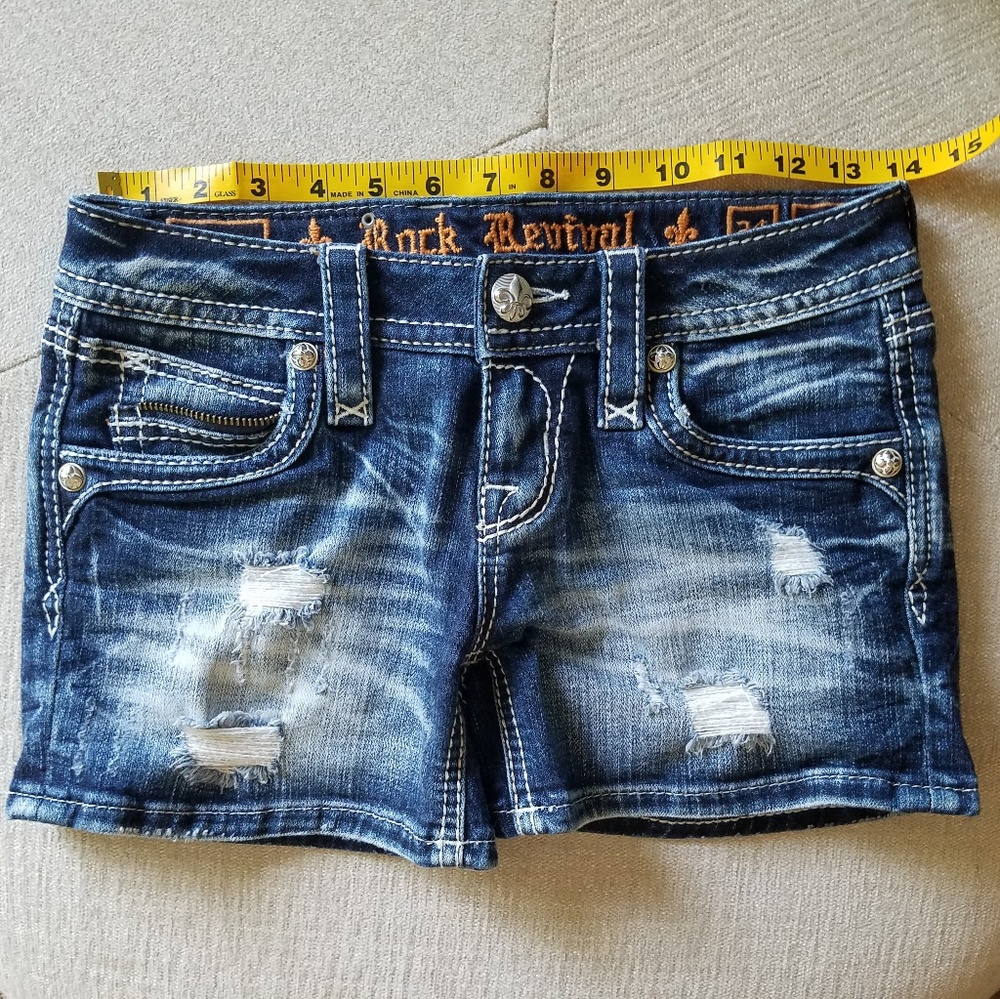 Rock Revival Lam Stretch Shorts